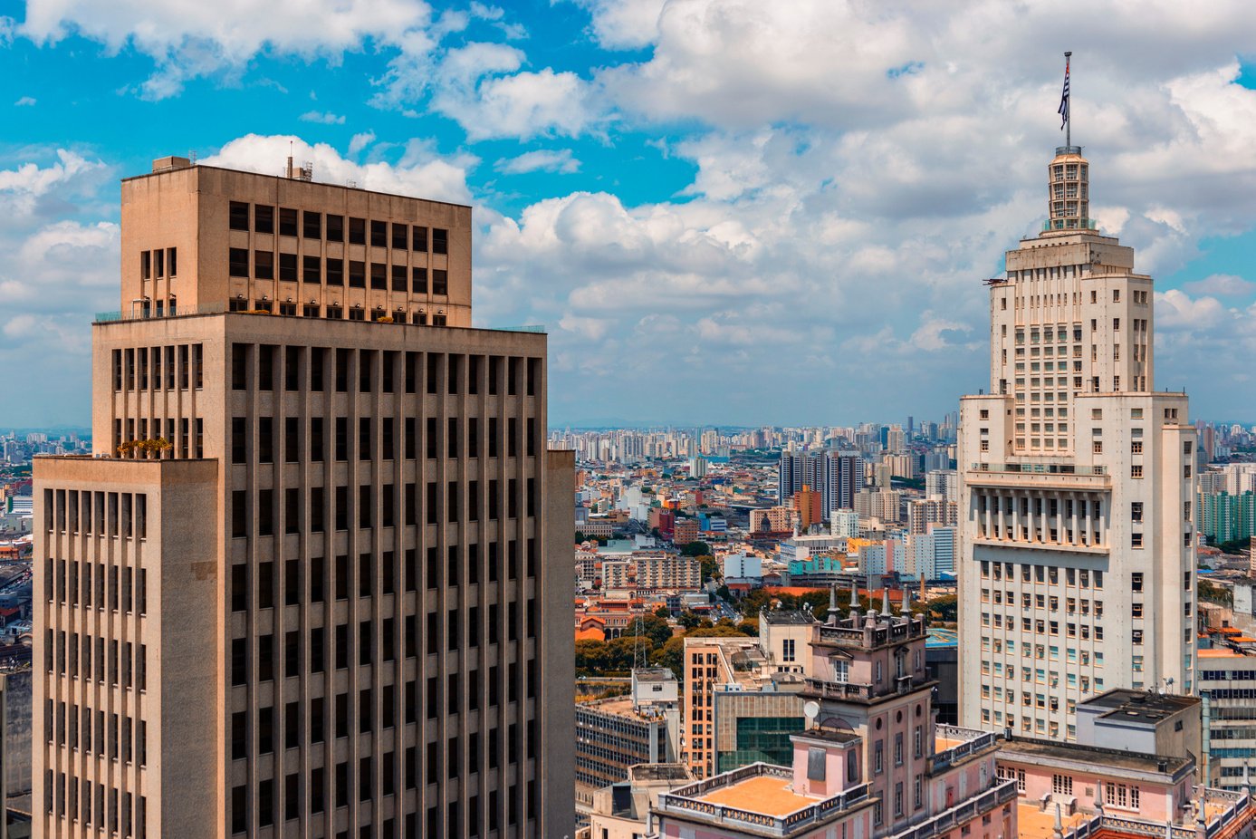 Upper view of São Paulo City - Points of interest in São Paulo - São Paulo postcards