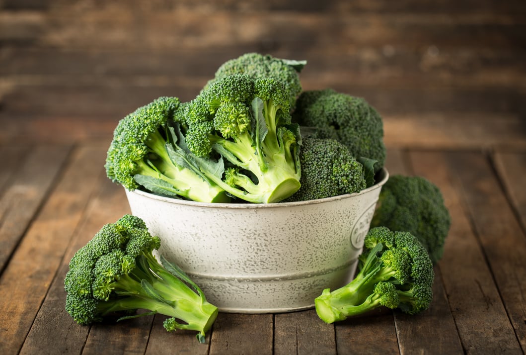 Fresh broccoli on the table