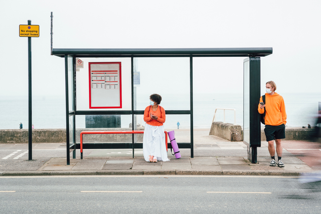 Waiting at Bus Stop